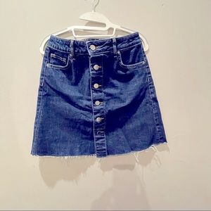 Frayed Denim Skirt